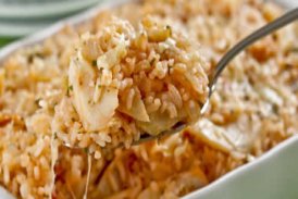 Arroz ao forno com bacalhau