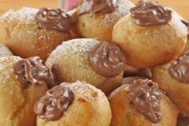 Bombinhas fritas com chocolate