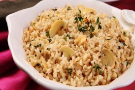 Arroz integral com linhaça